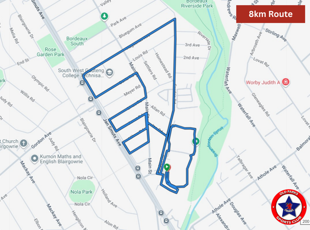 Old Parks Time Trial 8km Route
